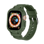 For Apple Watch Ultra 3 / 2 / 1 49mm JUNSUNMAY Integrated TPU Case Adjustable Elastic Watch Band