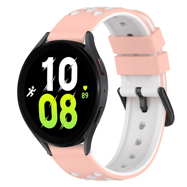 22mm Two-Color Silicone Watch Band, For Samsung Galaxy Watch5 44mm, For Samsung Galaxy Watch5 40mm, For Samsung Galaxy Watch5 Pro 45mm, For Samsung Galaxy Watch4 44mm