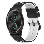 22mm Two-Color Silicone Watch Band, For Garmin Garminmove Style, For Garmin Forerunner 645 Music
