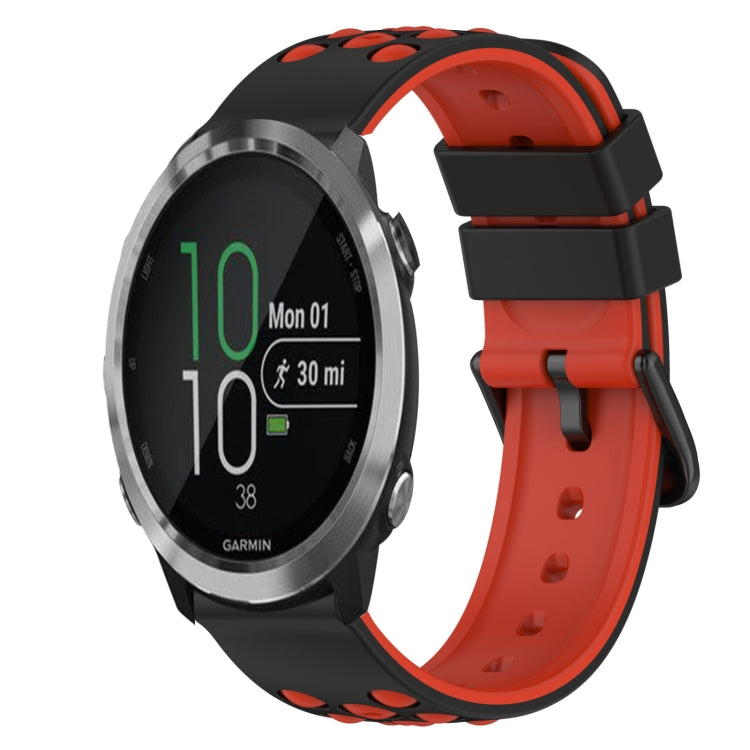 22mm Two-Color Silicone Watch Band, For Garmin Garminmove Style, For Garmin Forerunner 645 Music