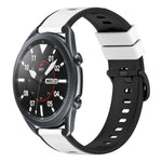 22mm Two-Color Silicone Watch Band, For Samsung Galaxy Watch3 45mm, For Samsung Galaxy Watch 46mm, For Samsung Gear S3 Classic, For Samsung Gear S3 Frontier