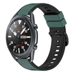 22mm Two-Color Silicone Watch Band, For Samsung Galaxy Watch3 45mm, For Samsung Galaxy Watch 46mm, For Samsung Gear S3 Classic, For Samsung Gear S3 Frontier