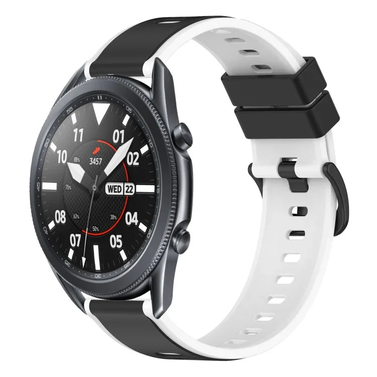 22mm Two-Color Silicone Watch Band, For Samsung Galaxy Watch3 45mm, For Samsung Galaxy Watch 46mm, For Samsung Gear S3 Classic, For Samsung Gear S3 Frontier