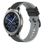 22mm Two-Color Silicone Watch Band, For Samsung Galaxy Watch3 45mm, For Samsung Galaxy Watch 46mm, For Samsung Gear S3 Classic, For Samsung Gear S3 Frontier