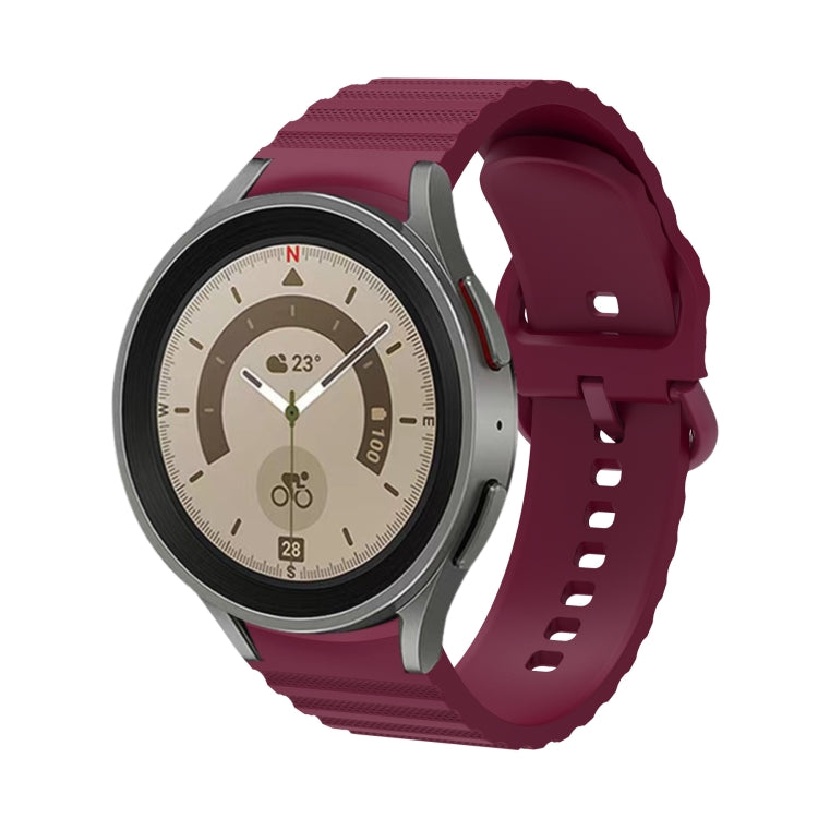Wave Dotted Pure Color Buckle Silicone Watch Band, For Samsung Galaxy Watch 5 / 5 Pro, For Samsung Galaxy Watch 4