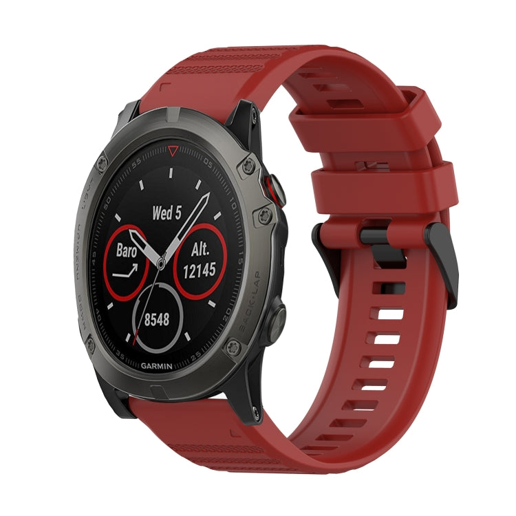 26mm Horizontal Texture Silicone Watch Band with Removal Tool, For Garmin Fenix 6X Sapphire, For Garmin Fenix 5X Sapphire, For Garmin Fenix 5X Plus, For Garmin Fenix 3, For Garmin Fenix 3 HR, For Garmin Fenix 3 Sapphire