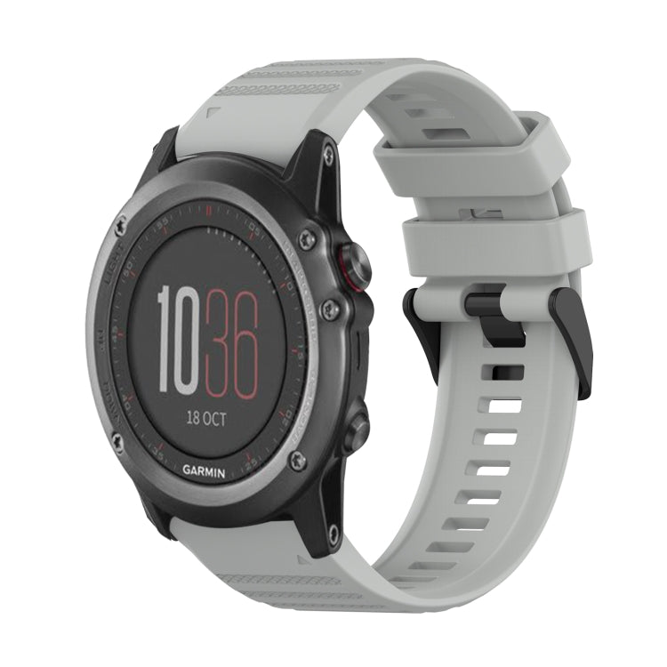26mm Horizontal Texture Silicone Watch Band with Removal Tool, For Garmin Fenix 6X Sapphire, For Garmin Fenix 5X Sapphire, For Garmin Fenix 5X Plus, For Garmin Fenix 3, For Garmin Fenix 3 HR, For Garmin Fenix 3 Sapphire