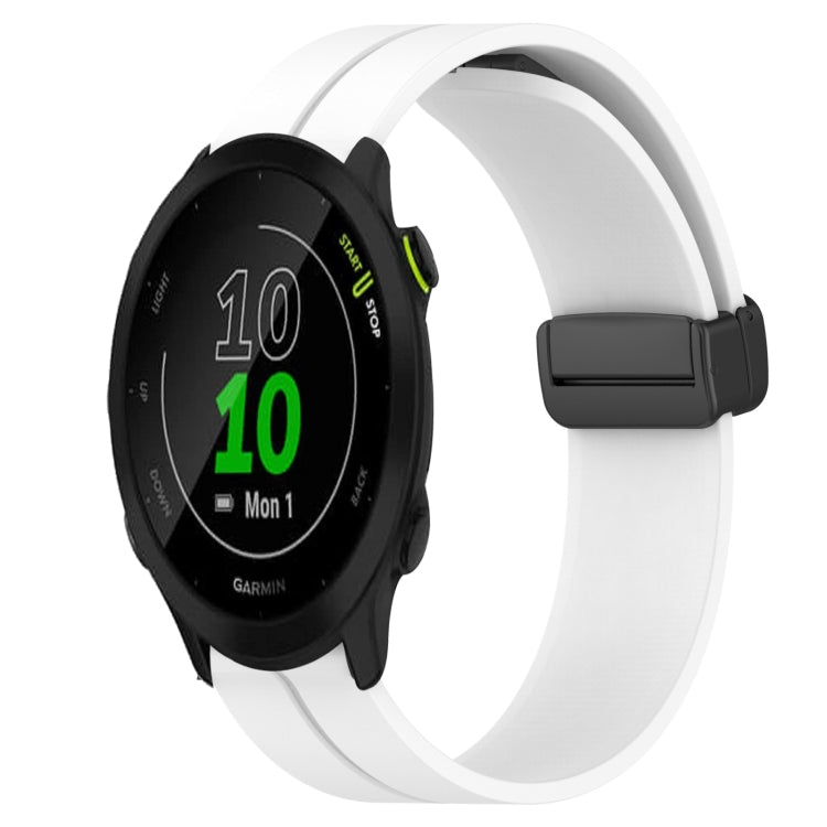 20mm Solid Color Magnetic Clasp Silicone Watch Band, For Garmin Forerunner 55, For Garmin Venu, For Garmin Venu SQ, For Garminmove Luxe
