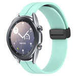 22mm Solid Color Magnetic Clasp Silicone Watch Band, For Samsung Galaxy Watch3 45mm, For Samsung Galaxy Watch 46mm, For Samsung Gear S3 Classic, For Samsung Gear S3 Frontier