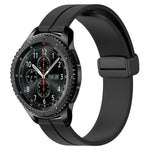 22mm Solid Color Magnetic Clasp Silicone Watch Band, For Samsung Galaxy Watch3 45mm, For Samsung Galaxy Watch 46mm, For Samsung Gear S3 Classic, For Samsung Gear S3 Frontier