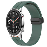 22mm Solid Color Magnetic Clasp Silicone Watch Band, For Amazfit GTR 2, For Amazfit 3, For Amazfit GTR 47mm