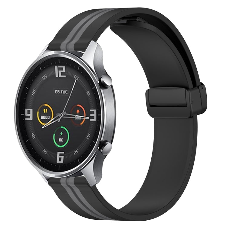 22mm Folding Magnetic Clasp Silicone Watch Band, For Xiaomi MI Watch Color