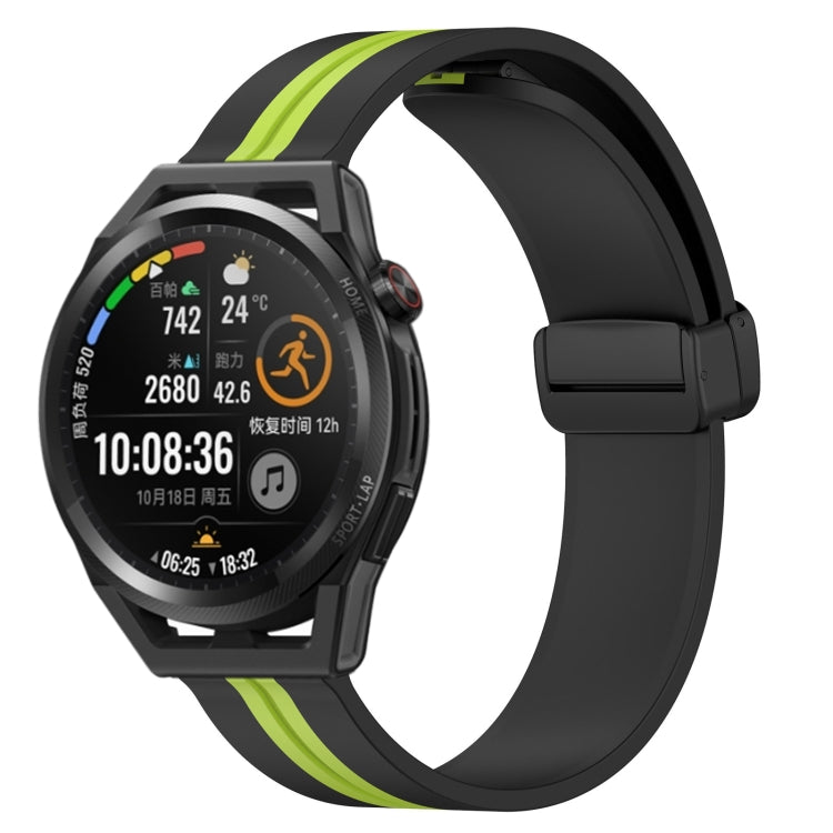 22mm Folding Magnetic Clasp Silicone Watch Band, For Huawei Watch GT3 Pro 46mm, For Huawei Watch GT3 46mm, For Huawei Watch GT Runner, For Huawei Watch 3