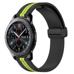 22mm Folding Magnetic Clasp Silicone Watch Band, For Samsung Galaxy Watch3 45mm, For Samsung Galaxy Watch 46mm, For Samsung Gear S3 Classic, For Samsung Gear S3 Frontier