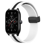 20mm Folding Magnetic Clasp Silicone Watch Band, For Amazfit GTS 4, For Amazfit GTS 3, For Amazfit GTS 2 Mini, For Amazfit GTS 2