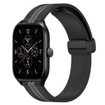 20mm Folding Magnetic Clasp Silicone Watch Band, For Amazfit GTS 4, For Amazfit GTS 3, For Amazfit GTS 2 Mini, For Amazfit GTS 2