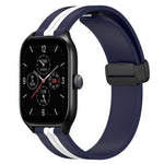 20mm Folding Magnetic Clasp Silicone Watch Band, For Amazfit GTS 4, For Amazfit GTS 3, For Amazfit GTS 2 Mini, For Amazfit GTS 2