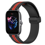 20mm Folding Magnetic Clasp Silicone Watch Band, For Amazfit GTS 4, For Amazfit GTS 3, For Amazfit GTS 2 Mini, For Amazfit GTS 2