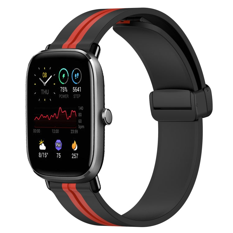 20mm Folding Magnetic Clasp Silicone Watch Band, For Amazfit GTS 4, For Amazfit GTS 3, For Amazfit GTS 2 Mini, For Amazfit GTS 2