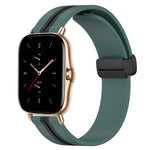 20mm Folding Magnetic Clasp Silicone Watch Band, For Amazfit GTS 4, For Amazfit GTS 3, For Amazfit GTS 2 Mini, For Amazfit GTS 2