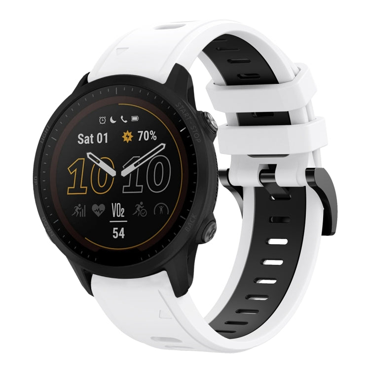 22mm Two-Color Sports Silicone Watch Band, For Garmin Forerunner 955, For Garmin Forerunner 945, For Garmin Forerunner 935, For Garmin Instinct 2