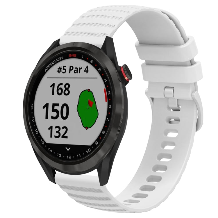 20mm Wavy Dot Pattern Solid Color Silicone Watch Band, For Garmin Approach S40, For Garmin Forerunner 158, For Garmin Forerunner 55, For Garmin Venu