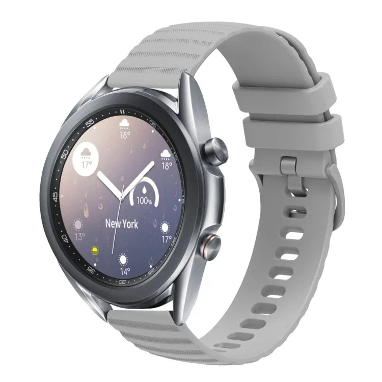 22mm Wavy Dot Pattern Solid Color Silicone Watch Band, For Samsung Galaxy Watch3 45mm, For Samsung Galaxy Watch 46mm, For Samsung Gear S3 Classic, For Samsung Gear S3 Frontier