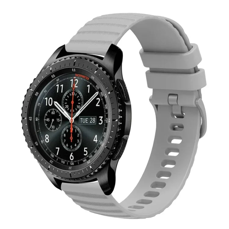 22mm Wavy Dot Pattern Solid Color Silicone Watch Band, For Samsung Galaxy Watch3 45mm, For Samsung Galaxy Watch 46mm, For Samsung Gear S3 Classic, For Samsung Gear S3 Frontier