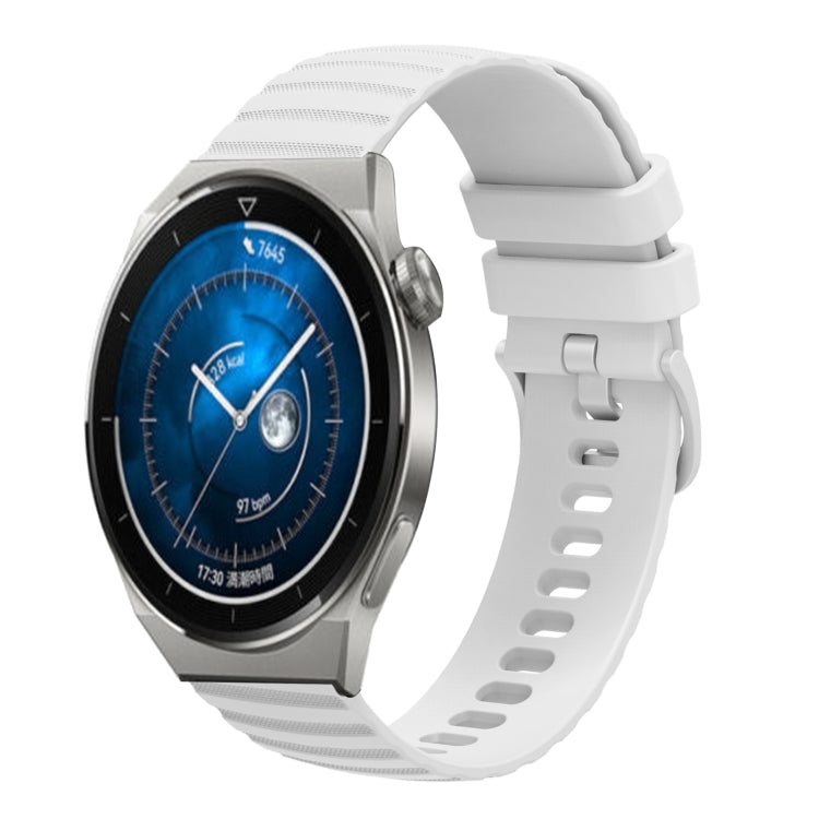 22mm Wavy Dot Pattern Solid Color Silicone Watch Band, For Huawei Watch GT3 Pro 46mm, For Huawei Watch GT3 46mm, For Huawei Watch GT Runner, For Huawei Watch 3