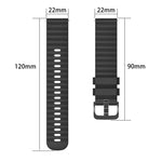 22mm Wavy Dot Pattern Solid Color Silicone Watch Band, For Huawei Watch 3 Pro New