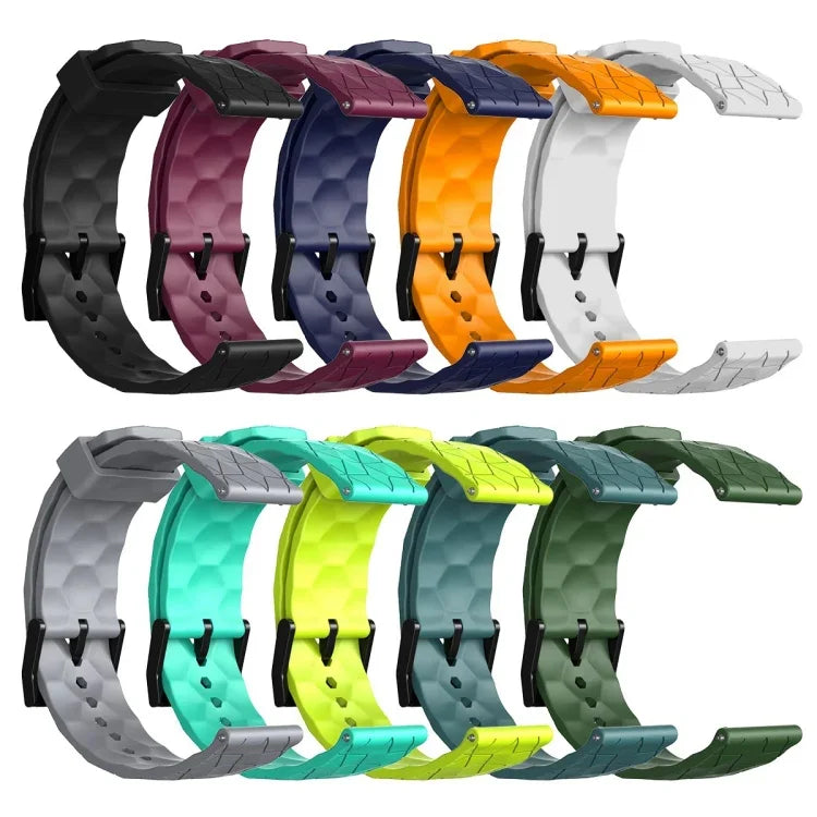 22mm Football Pattern Solid Color Silicone Watch Band, For Samsung Galaxy Watch3 45mm, For Samsung Galaxy Watch 46mm, For Samsung Gear S3 Classic, For Samsung Gear S3 Frontier