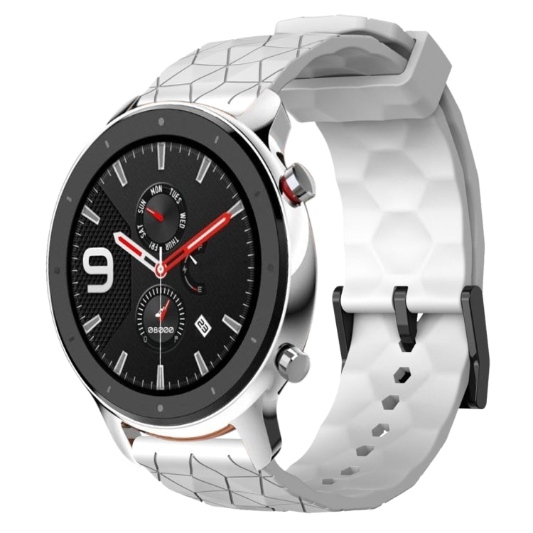 22mm Football Pattern Solid Color Silicone Watch Band, For Amazfit GTR 4, For Amazfit GTR 3, For Amazfit GTR 3 Pro, For Amazfit GTR 2e