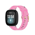 Nylon Weave Canvas Watch Band, For Fitbit Versa 3, For Fitbit Sense