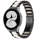 Interbead Resin Metal Watch Band, For Galaxy Watch 5 40 / 44mm, For Galaxy Watch 5 Pro 45mm, For Galaxy Watch 4 40 / 44mm