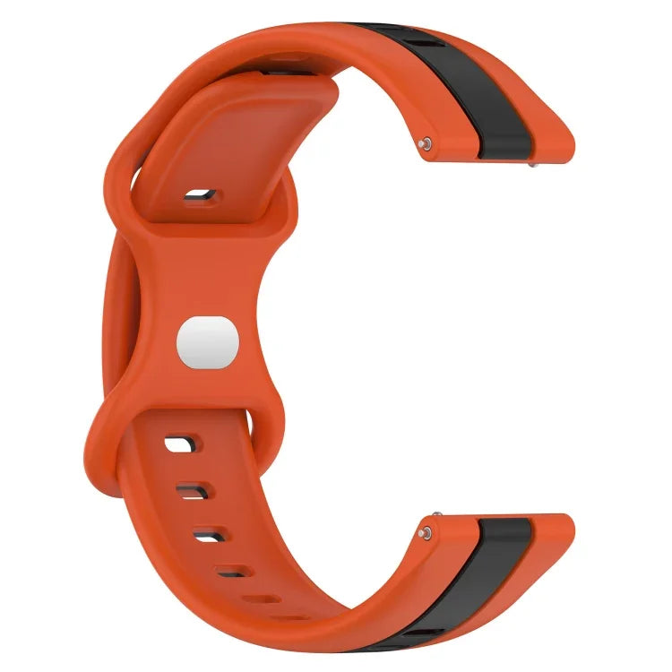 22mm Butterfly Buckle Two-Color Silicone Watch Band, For Samsung Galaxy Watch3 45mm, For Samsung Galaxy Watch 46mm, For Samsung Gear S3 Classic, For Samsung Gear S3 Frontier