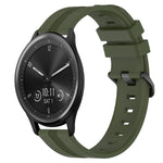 20mm Concave Striped Slicone Watch Band, For Garmin Vivomove Sport, For Garmin Venu 2 Plus, For Garmin Approach S40, For Garmin Forerunner 158