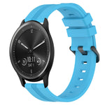 20mm Concave Striped Slicone Watch Band, For Garmin Vivomove Sport, For Garmin Venu 2 Plus, For Garmin Approach S40, For Garmin Forerunner 158