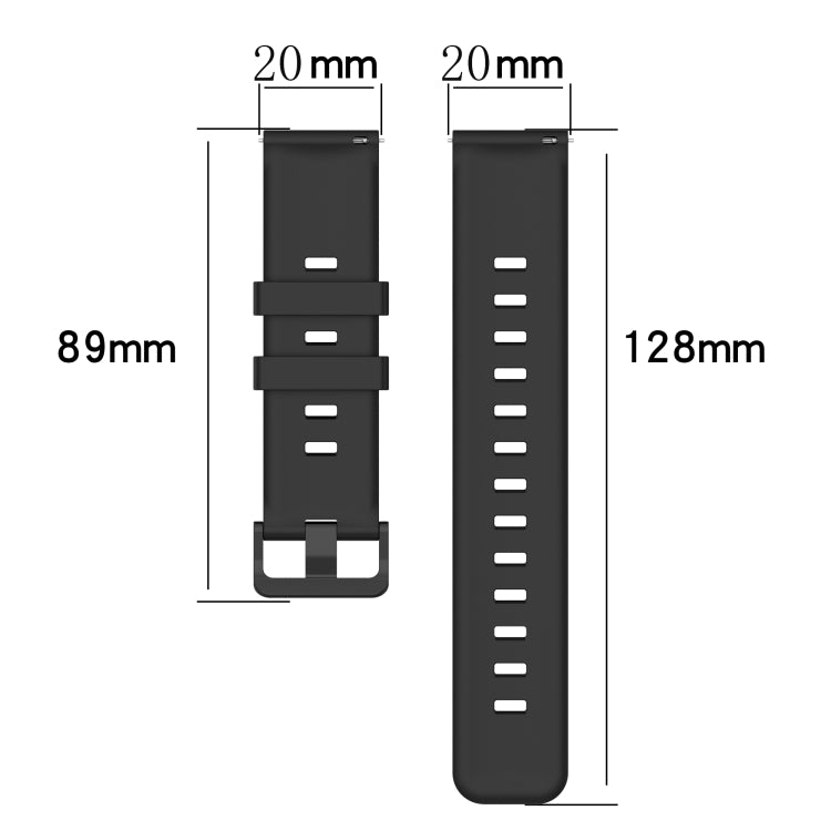 20mm Concave Striped Slicone Watch Band, For Garmin Vivomove Sport, For Garmin Venu 2 Plus, For Garmin Approach S40, For Garmin Forerunner 158