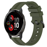 20mm Concave Striped Slicone Watch Band, For Garmin Vivomove Sport, For Garmin Venu 2 Plus, For Garmin Approach S40, For Garmin Forerunner 158
