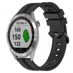 20mm Concave Striped Slicone Watch Band, For Garmin Vivomove Sport, For Garmin Venu 2 Plus, For Garmin Approach S40, For Garmin Forerunner 158