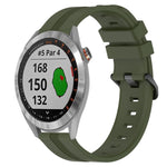 20mm Concave Striped Slicone Watch Band, For Garmin Vivomove Sport, For Garmin Venu 2 Plus, For Garmin Approach S40, For Garmin Forerunner 158