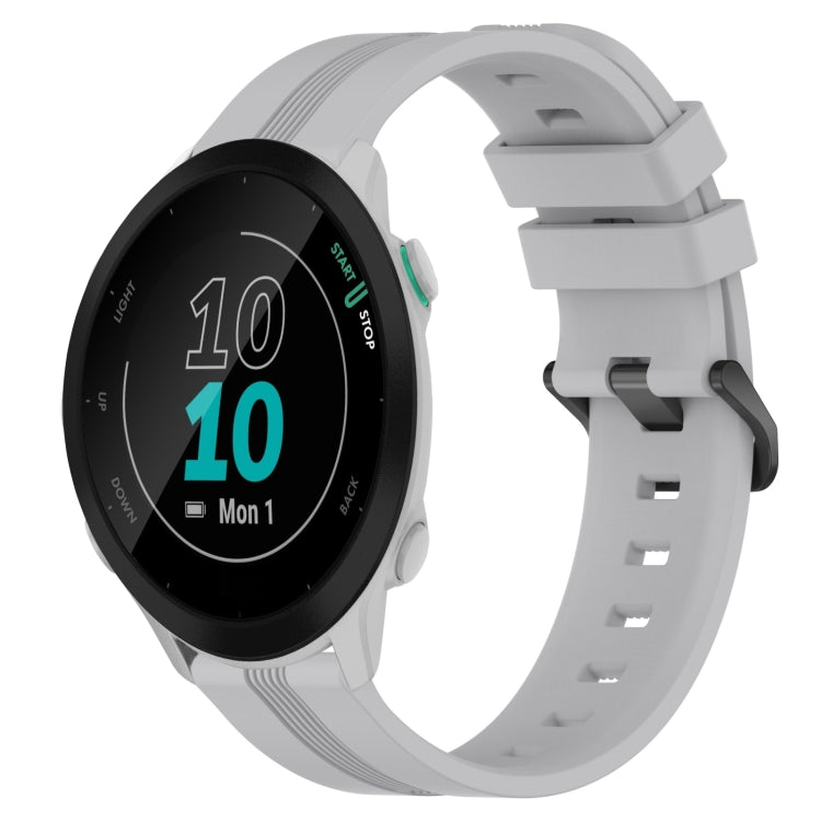 20mm Concave Striped Slicone Watch Band, For Garmin Forerunner 55, For Garmin Venu, For Garmin Venu SQ, For Garmin Garminmove Luxe