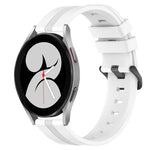 20mm Concave Striped Slicone Watch Band, For Samsung Galaxy Watch4 44mm, For Samsung Galaxy Watch4 40mm, For Samsung  Galaxy Watch 4 Classic 42mm, For Samsung  Galaxy Watch 4 Classic 46mm