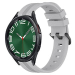 20mm Concave Striped Slicone Watch Band, For Samsung Galaxy Watch 6 40mm, For Samsung Galaxy Watch 6 Classic 43mm
