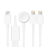 For Apple Watch Series & iPhone 3 in 1 Type-C Magnetic Charging Cable 4ft/1.2m, DS-XB019