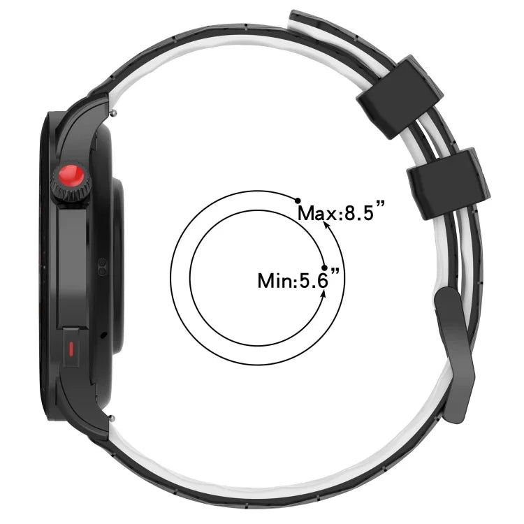 22mm Football Pattern Two-Color Silicone Watch Band, For Samsung Galaxy Watch3 45mm, For Samsung Galaxy Watch 46mm, For Samsung Gear S3 Classic, For Samsung Gear S3 Frontier