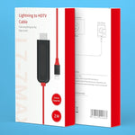 2m 8 Pin to HDMI Adapter Cable Video Sync Screen Converter for iPad iPhone, 8 Pin to HDMI