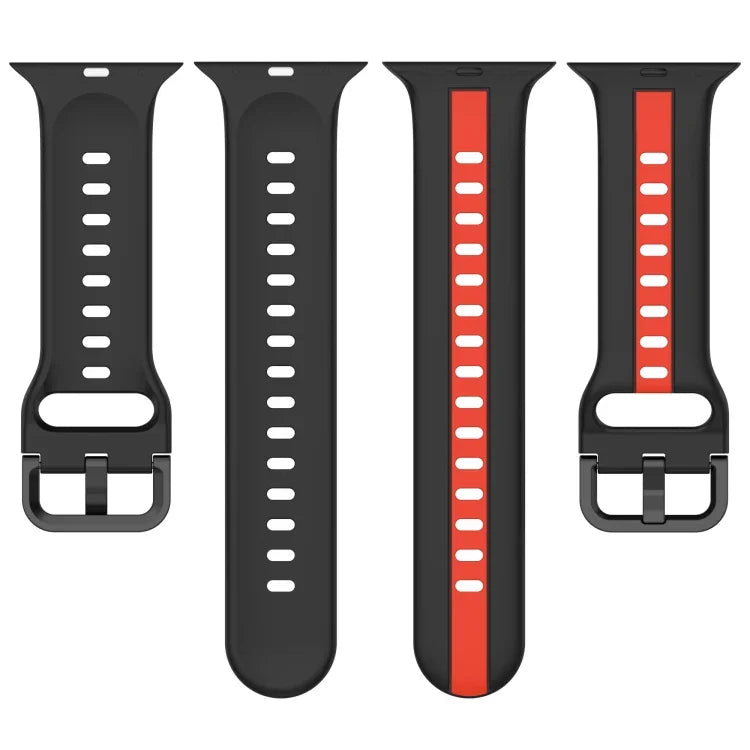 Two-Color Loop Buckle Silicone Watch Band, For Apple Watch Ultra 49mm, For Apple Watch Series 8&7 45mm, For Apple Watch Series 8&7 41mm