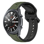 22mm Convex Loop Two-Color Silicone Watch Band, For Samsung Galaxy Watch3 45mm, For Samsung Galaxy Watch 46mm, For Samsung Gear S3 Classic, For Samsung Gear S3 Frontier