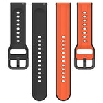 22mm Convex Loop Two-Color Silicone Watch Band, For Samsung Galaxy Watch3 45mm, For Samsung Galaxy Watch 46mm, For Samsung Gear S3 Classic, For Samsung Gear S3 Frontier